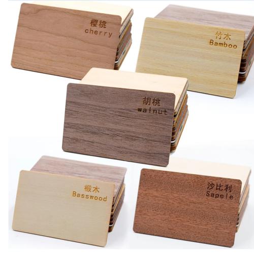 Blank Printable 13.56mhz Nfc Contactless Bamboo Gift Card for Business Card